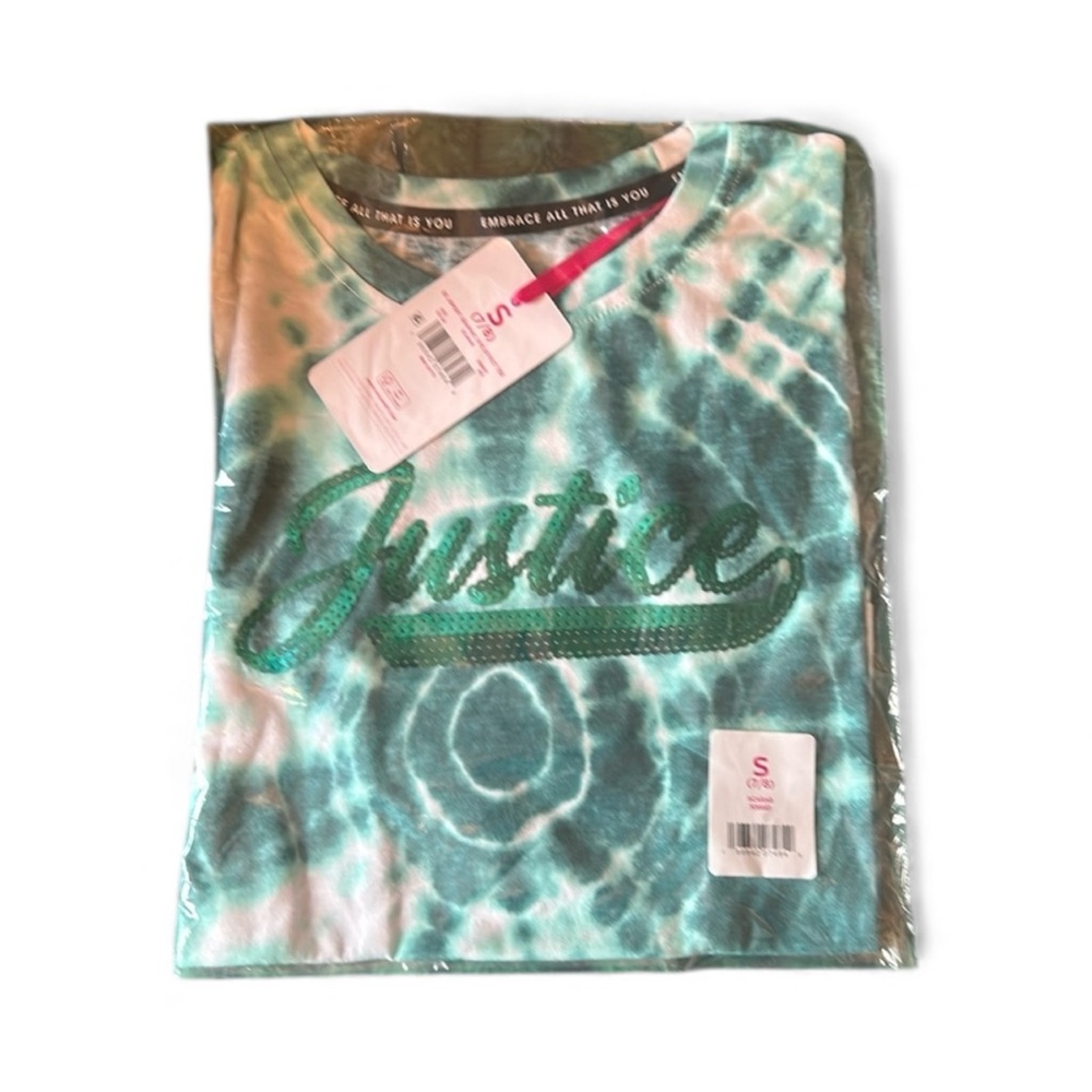 Justice tye dye print tshirt children size 7/8